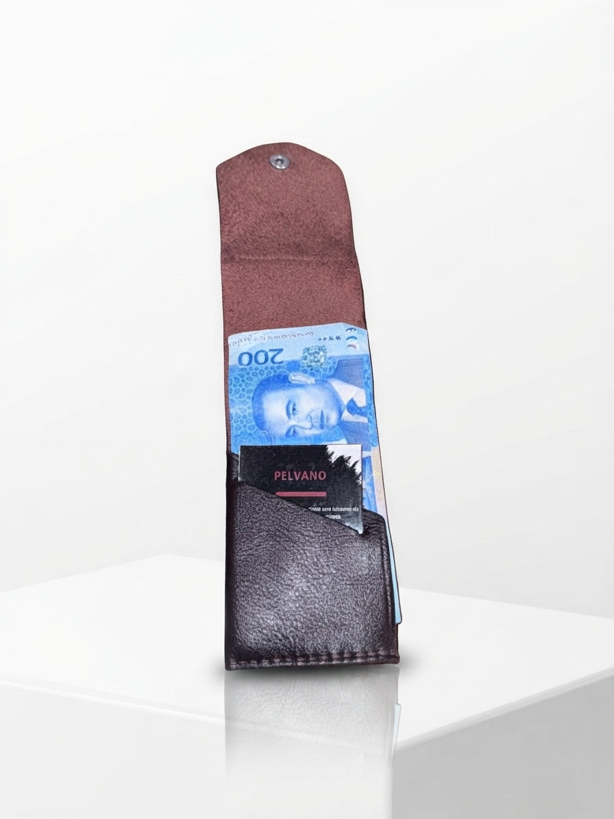 Portefeuille en Cuir Véritable avec Couture Artisanale | Pelvano