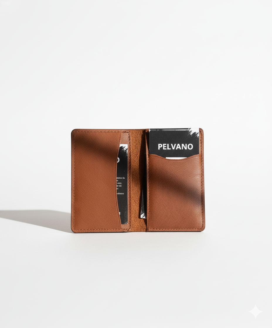 👜 Handmade Bifold Brown Leather Wallet