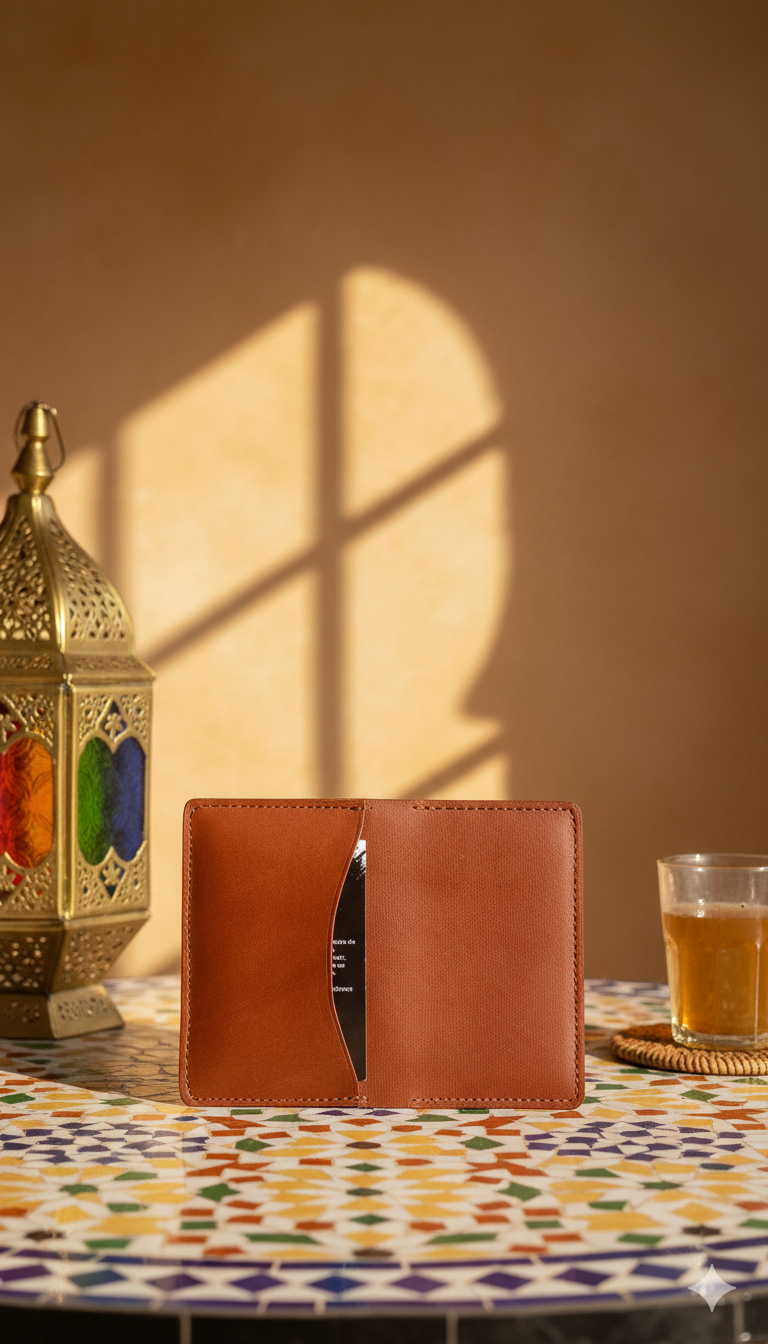 👜 Handmade Bifold Brown Leather Wallet