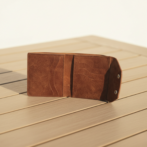 Portefeuille cuir naturel-Élégance au quotidien