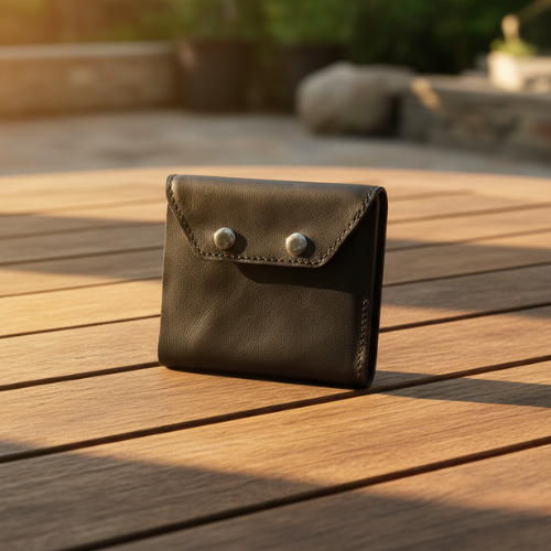 Portefeuille cuir naturel-Élégance au quotidien