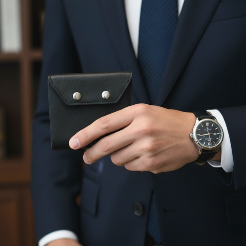 Portefeuille cuir naturel-Élégance au quotidien