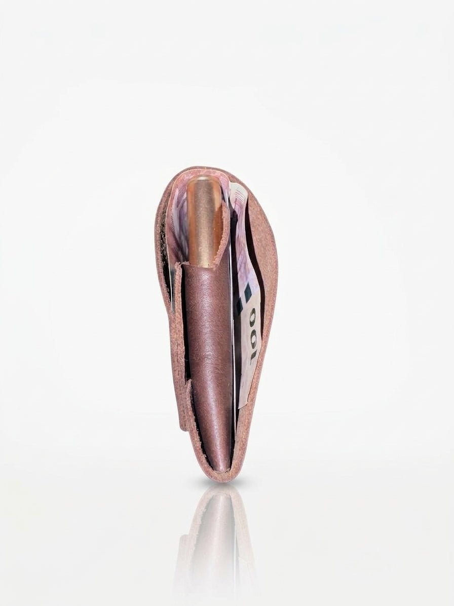 Portefeuille en cuir avec compartiment pour stylo