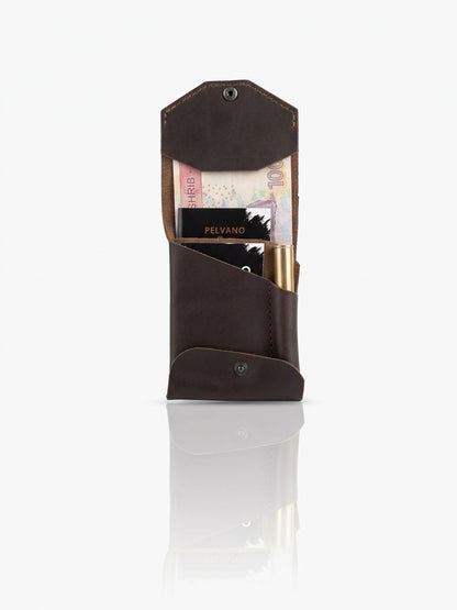 Portefeuille en cuir avec compartiment pour stylo
