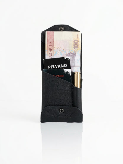 Portefeuille en cuir avec compartiment pour stylo