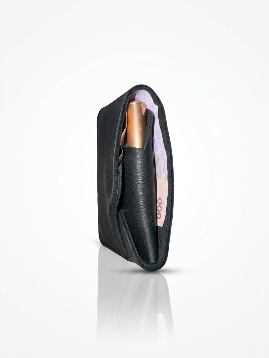 Portefeuille en cuir avec compartiment pour stylo