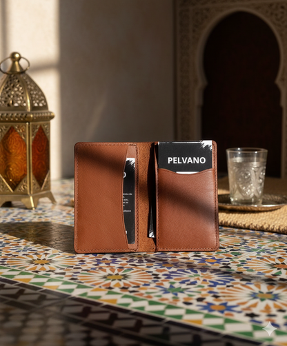 👜 Handmade Bifold Brown Leather Wallet