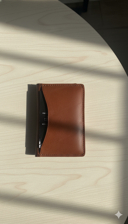 👜 Handmade Bifold Brown Leather Wallet