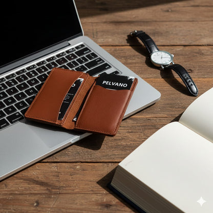 PORTFEUILLE EN CUIR VÉRITABLE